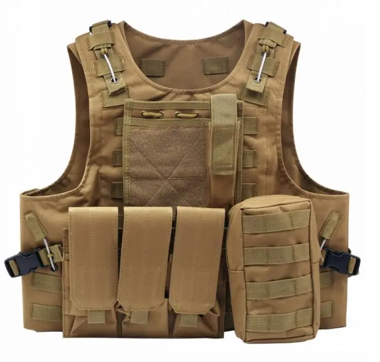 

Airsoft Military Tactical Vest Molle Combat Assault Plate Carrier Tactical Vest 7 Colors CS Outdoor Clothing Hunting Vest