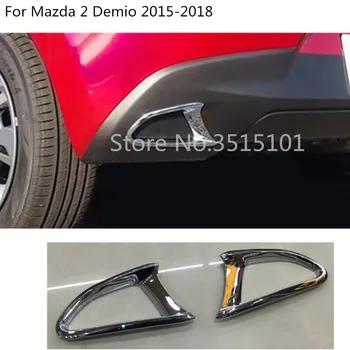 

Car Detector ABS Chrome Cover Trim Back Tail Rear Fog Light Lamp Frame Stick 2pcs For Mazda 2 Demio 2015 2016 2017 2018