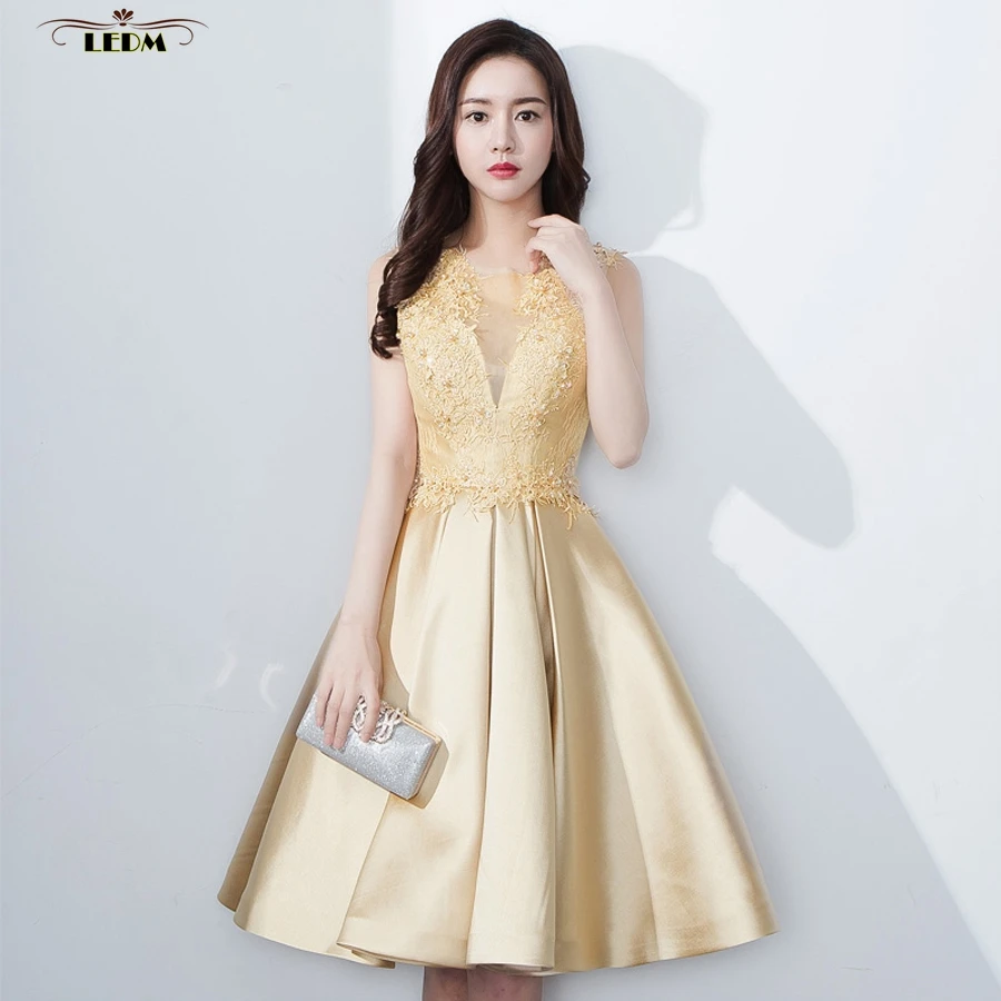 Robe demoiselle d honneur femme 2018 new lace and satin ...