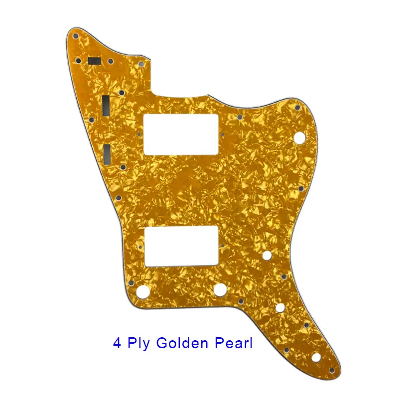 Pleroo Custom Guitar Parts- For USA\Mexico Fd Jazzmaster style Guitar pickguard With PAF Humbucker Scratch Plate Replacement - Цвет: 4Ply Golden Pearl