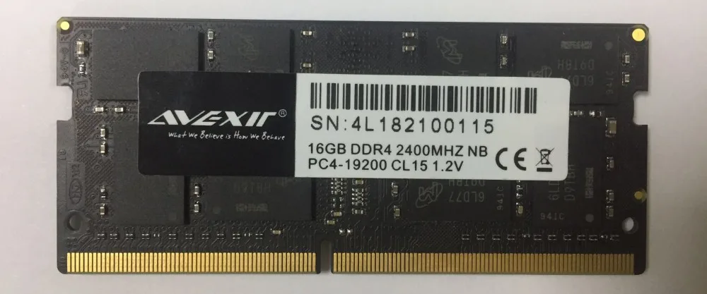 Avexir ноутбук оперативная Память DDR4 4 ГБ/8 ГБ/16 ГБ 2400 МГц напряжение 1,2 в 15-15-15-36 PC4-19200 CL15 одиночный модуль оперативной памяти Память для ноутбука