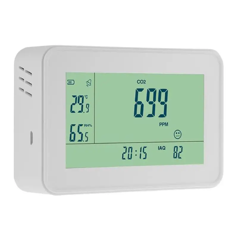 

Carbon Dioxide Sensor Detector CO2 Monitor Alarm Temperature Humidity Meter Tester Clock Alarm Display Thermometer Hygrometer