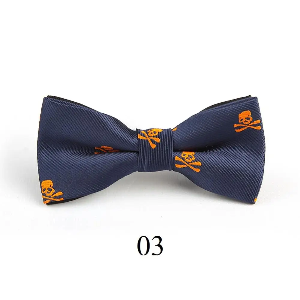 HOOYI/галстуки-бабочки для мальчиков; детские галстуки в полоску; галстук-бабочка в горошек для детей; вечерние галстуки с рисунками; подарок; маленький размер - Цвет: 03