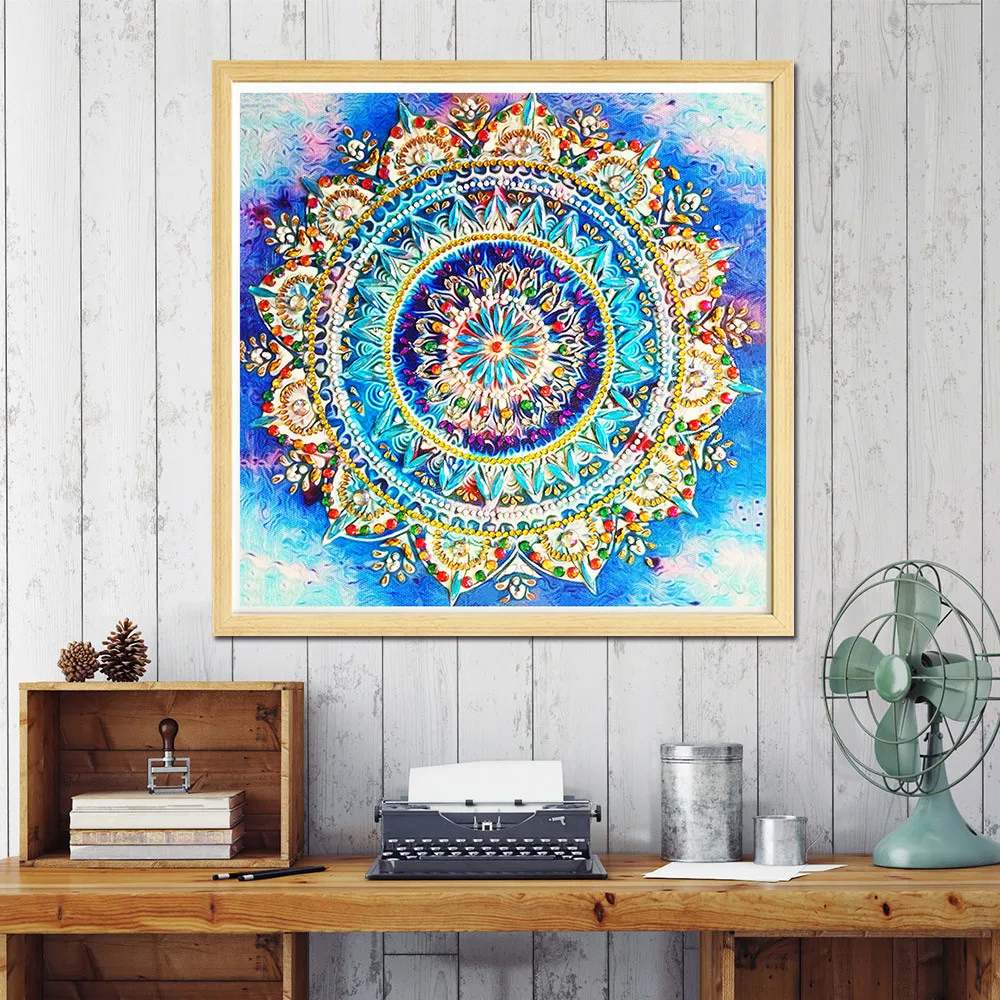 Mandala Diamond Mosaic 5D Diy Special Shaped Diamond Painting Partial Drill Cross Stitch Kits Diamond Embroidery