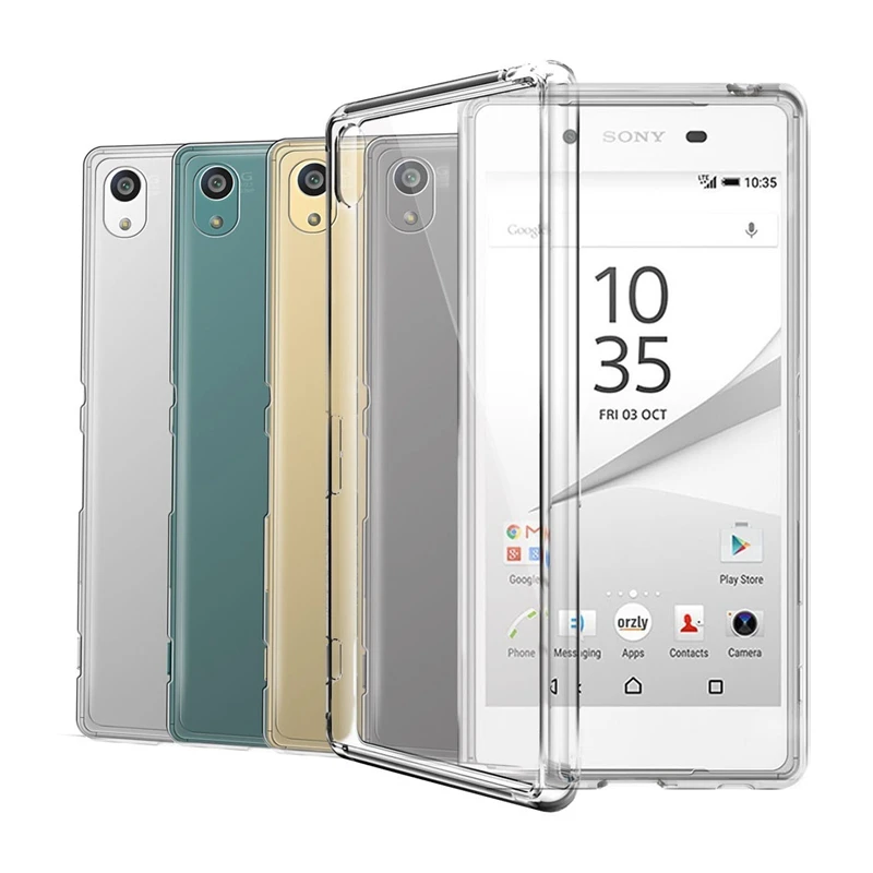 Прозрачный силиконовый чехол из ТПУ для Sony Xperia Z Z1 Z2 Z3 Z4 Z5 compact Mini M2 M4 M5 T3 E3 E5 XA XA1 XZ