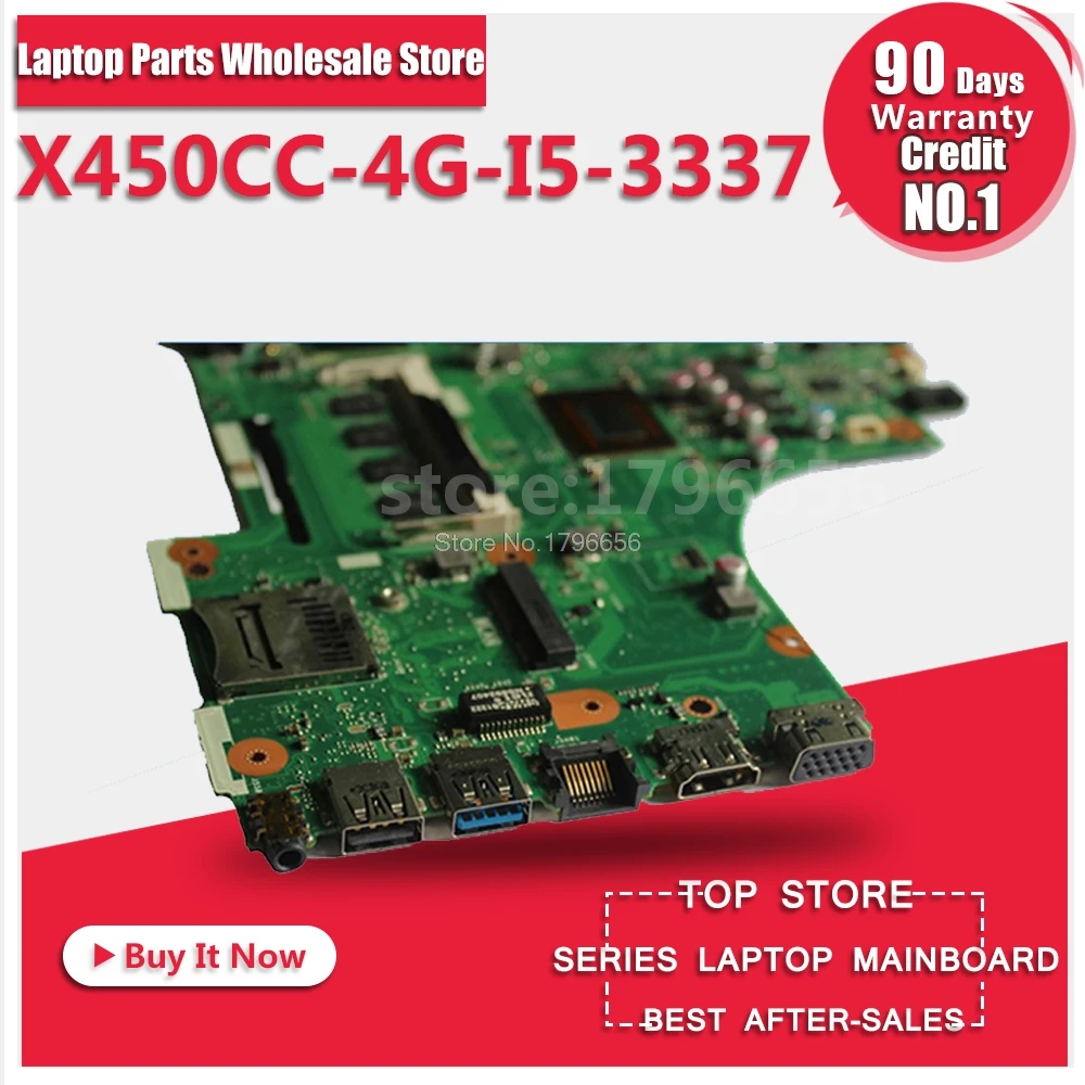 Материнская плата X450CC For Asus X459CC I5 3337U HM76 GT270 4G неинтегрированная материнская для
