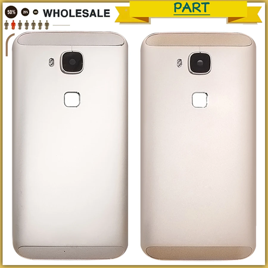 

new For Huawei G8 G 8 GX8 Metal Battery Back Cover Battery Door Rear Cover Housing Back With Camera Lens Cover