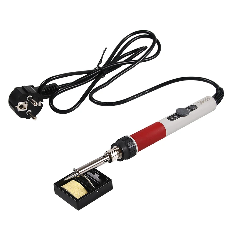 EU Plug Soldering iron 220V 70W Adjustable Temperature Electric Soldering Iron Kit+5pcs Tips Welding Repair knife Hobby Tweezers5