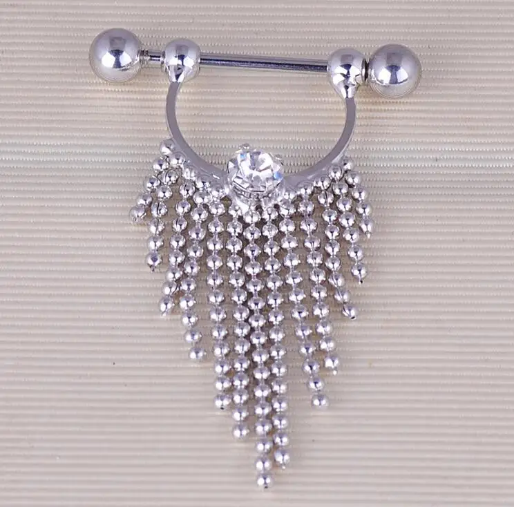 2 pcs/lot 316L Surgical Steel Barbell Piercing Nipple Ring Bar Body