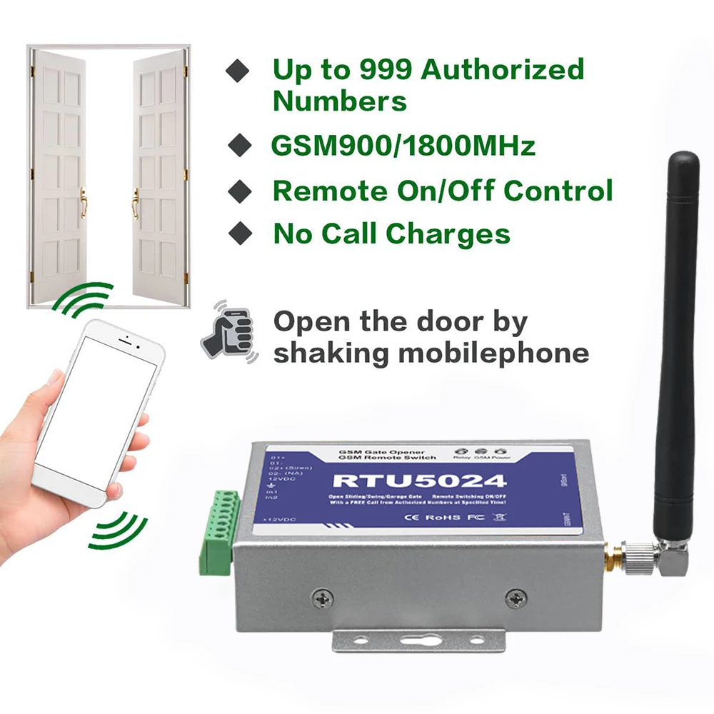 Для 2G GSM Открыватель ворот реле вызова переключатель дистанционного управления телефон Вибрация контроль открывания двери для парковочных систем RTU5024