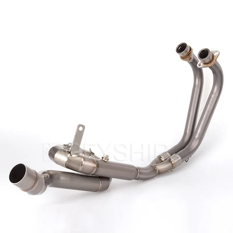 

MT03 MT 03 Titanium Alloy Motorcycle Exhaust Front And Middle Link Pipe For Yamaha R3 YZF R3 2014 to 2017 2018 MT03 2016- 2018