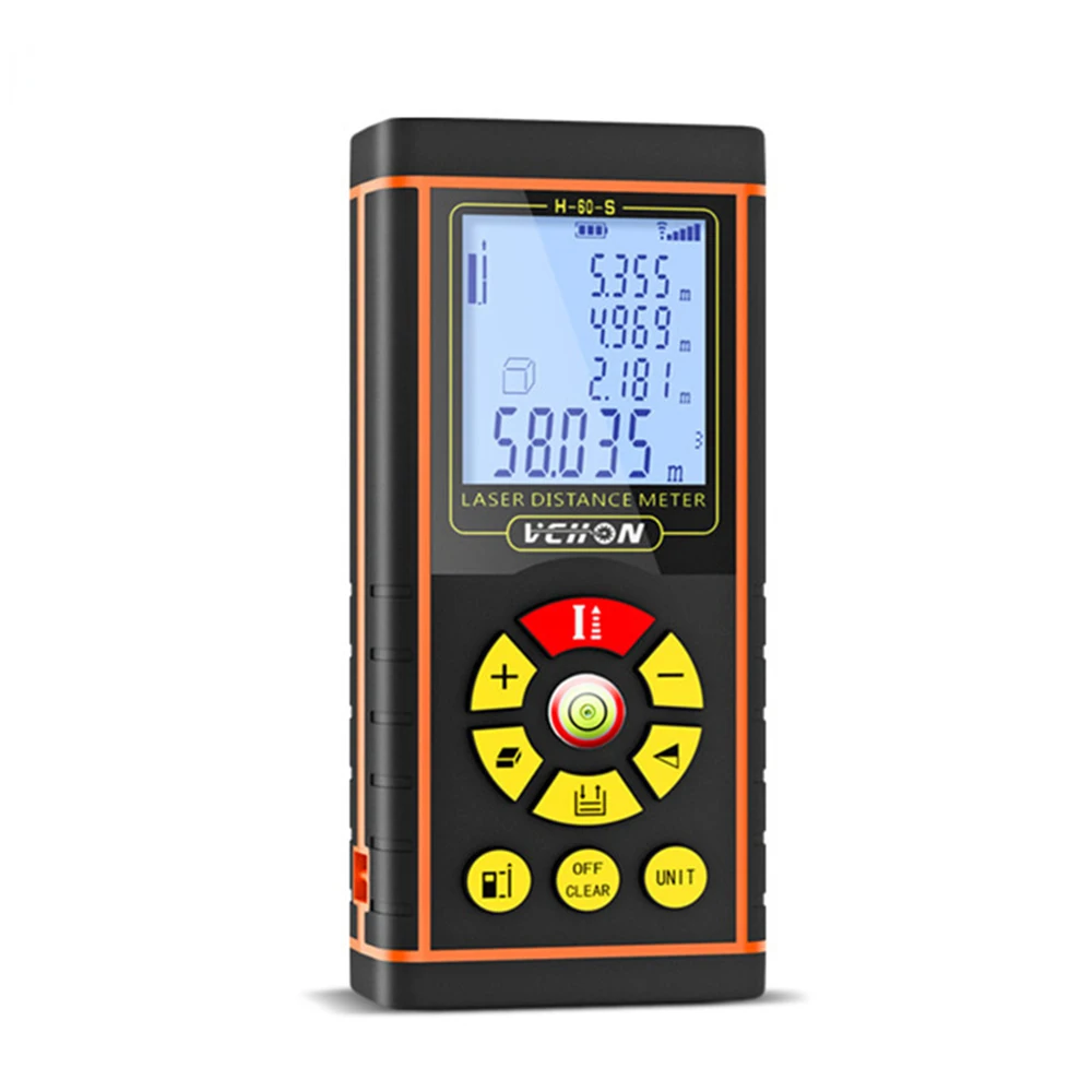 

Digital Laser Distance Meter Ranger Finder Area Ruler with Bubble Level