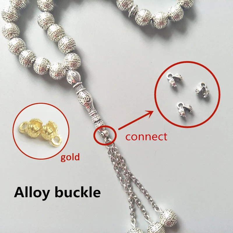 10 шт DIY tasbih делая аксессуар-посеребренный держатель узла 6 мм