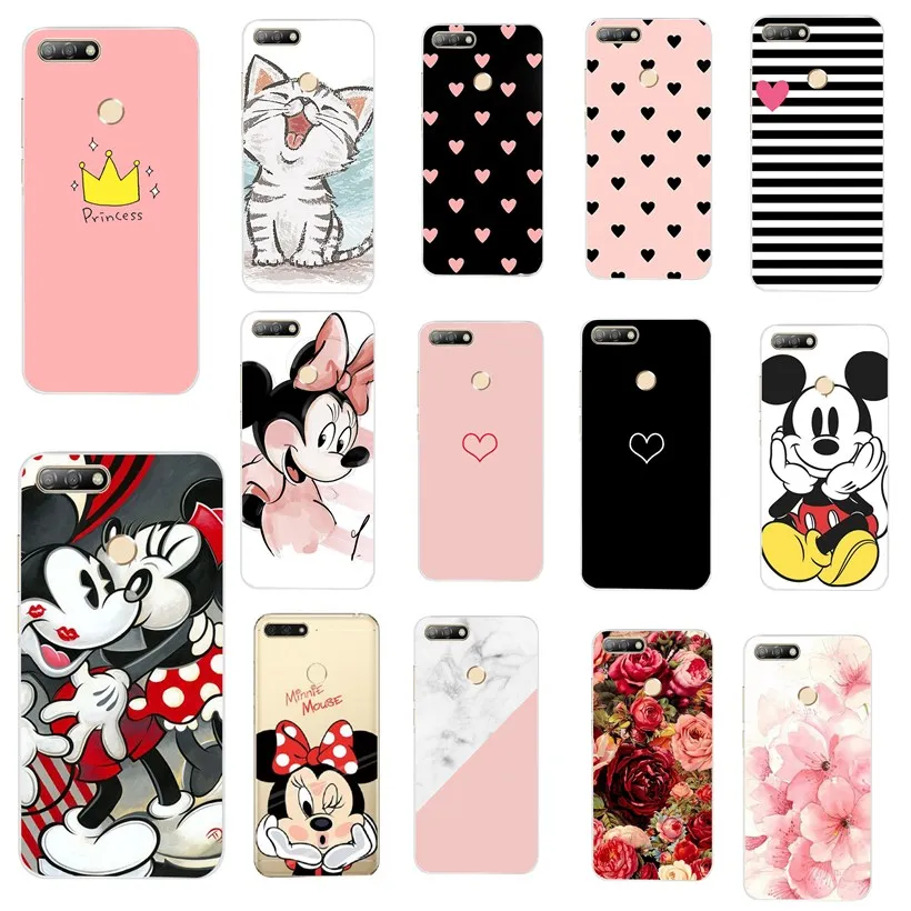 

5.7" For Huawei Y6 2018 Case Silicone For Huawei Y6 PRIME 2018 Cute Fundas TPU Protective Cover For Huawei Y 6 2018 Prime Coque