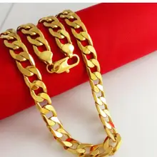 Цена по прейскуранту завода мужские подарки 24 K GP Медь грубая 10 мм Длинна 60 см благородный фрау дикое прекрасное золотое ожерелье для мужчин