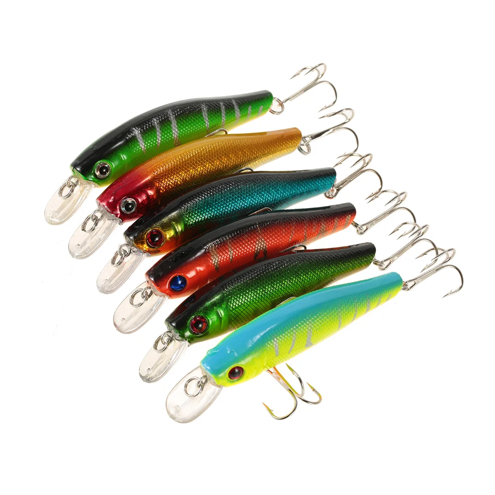 6pcs 8.5cm/9g Plastic Fishing Hard Baits Artificial Bass Fishing Minnow