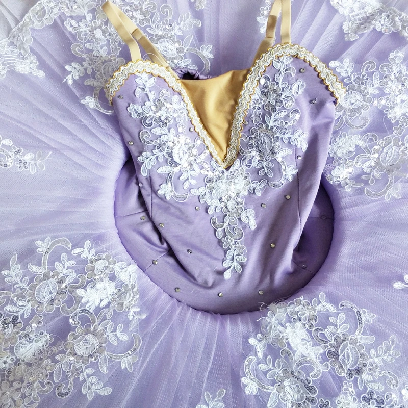 Roxo trajes de balé profissional tutu crianças