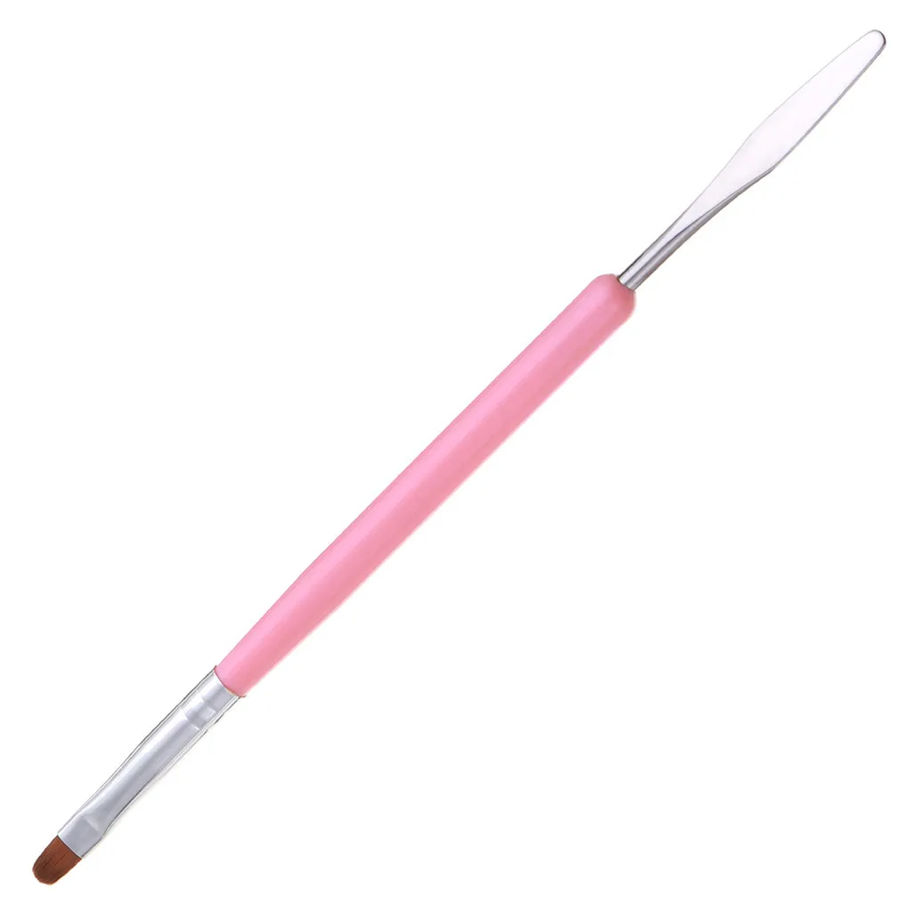 4 стиля, карандаш для дизайна ногтей, чертёжная линия, ручка, Набор для раскрашивания, черный тонкий пластиковый инструмент для краски, маникюр, двойная головка, ручка для дизайна ногтей 15 - Цвет: Розовый
