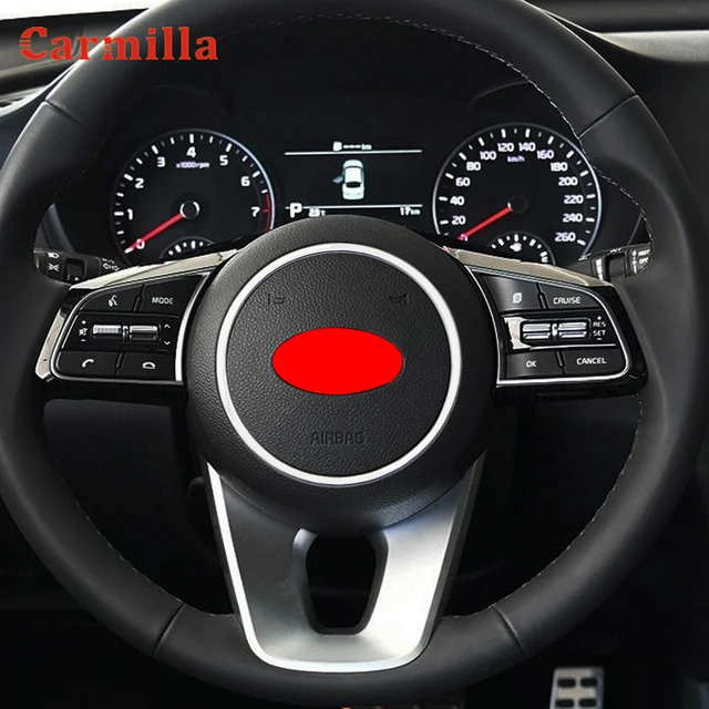 Embellecedor decorativo circular para volante de coche, adhesivo para marco, accesorios de coche para KIA Sportage 4 QL 2016-2019, accesorios Embellecedor decorativo circular para volante de coche, adhesivo para marco, accesorios de coche para KIA Sportage 4 QL 2016-2019, accesorios