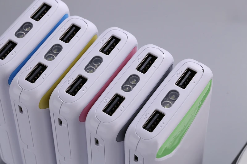Мощность bank 10000 мАч Dual USB интерфейс с легким банк Портативный Зарядное устройство
