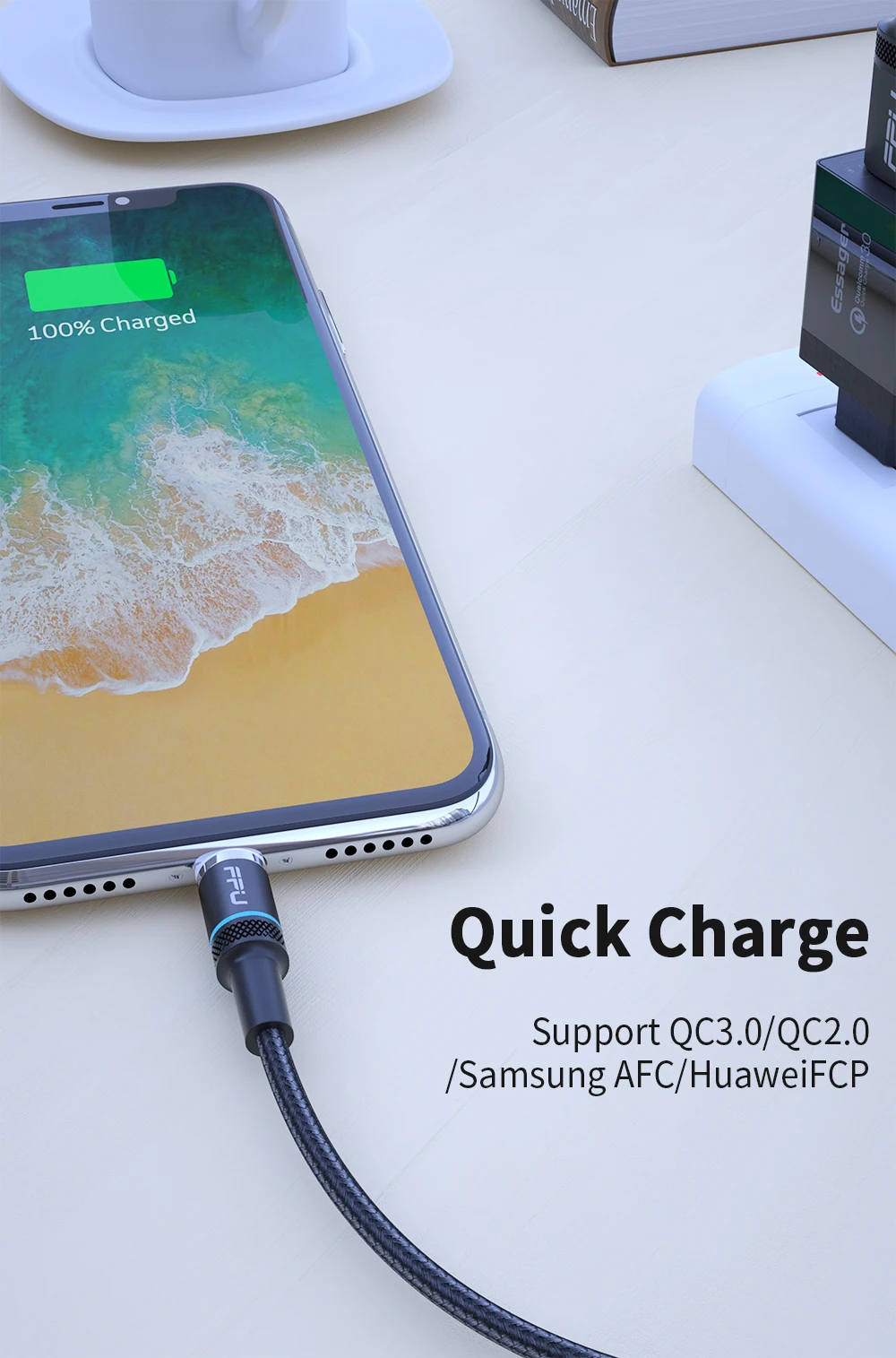 FPU Магнитный кабель 3A Быстрая зарядка для iPhone Micro usb type C кабель Магнитный адаптер для зарядного устройства USBC Microusb Кабели для мобильных телефонов