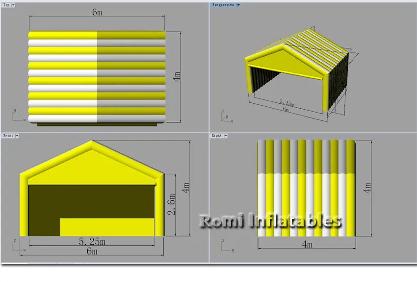 Dimension-of-outdoor-inflatable-tent