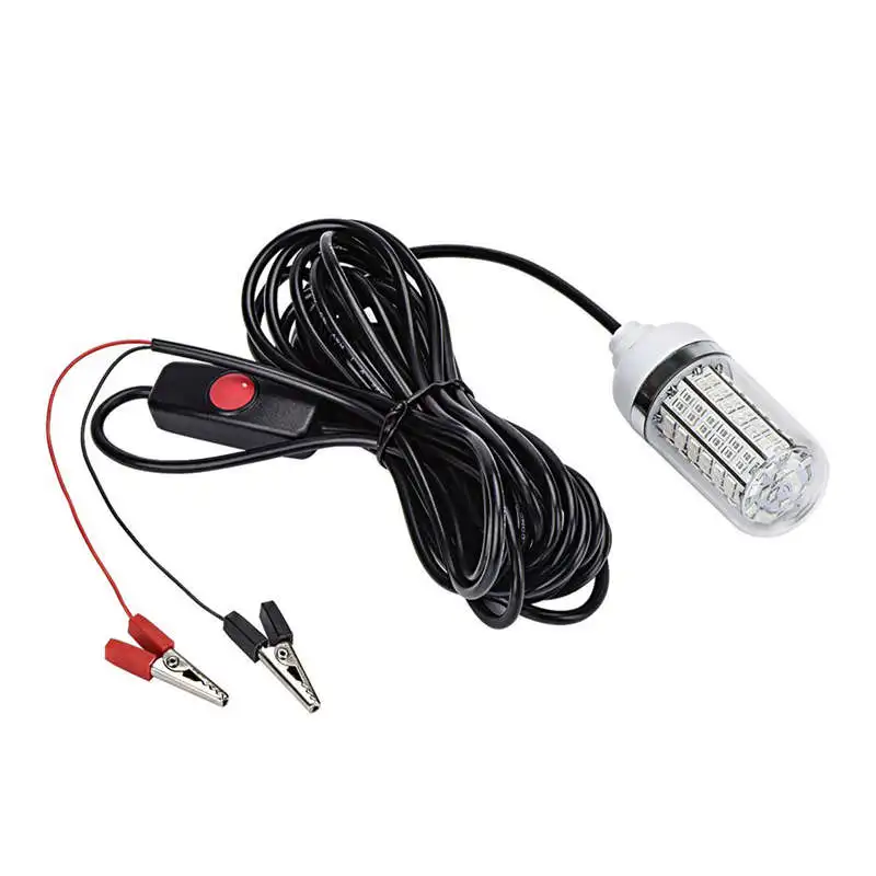 

ABGZ-12V 15W Fishing Light 108Pcs 2835 Led Underwater Fishing Light Lures Fish Finder Lamp Attracts Prawns Squid Krill (White+