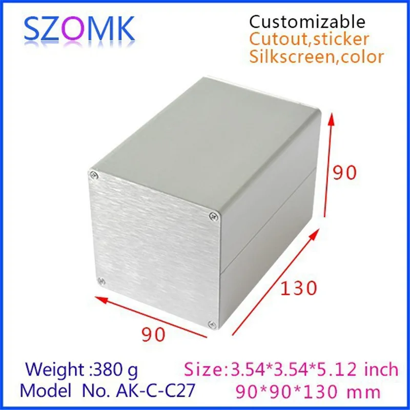 10 pcs 90*90*130mm szomk electronics aluminum project housing enclosure enclosures for pcb switch box | Обустройство дома