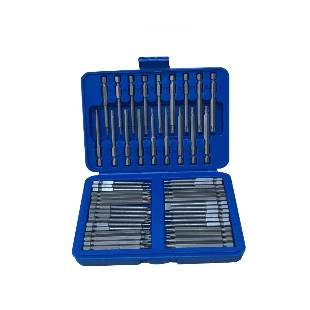 

Lengthen 50PC batch heads Electric screwdriver post sleeve set U-shaped cross word plum head Multi-purpose screwdriver set