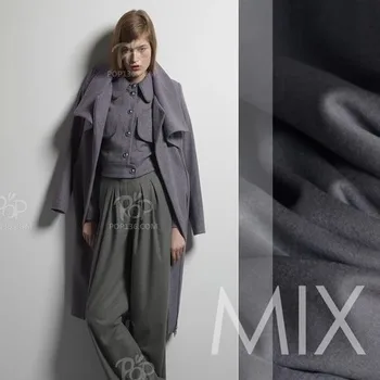 

LEO&LIN Cashmere coat fabric cloth good feel double gray cashmere 1.5 meters width patchwork (1 meter)