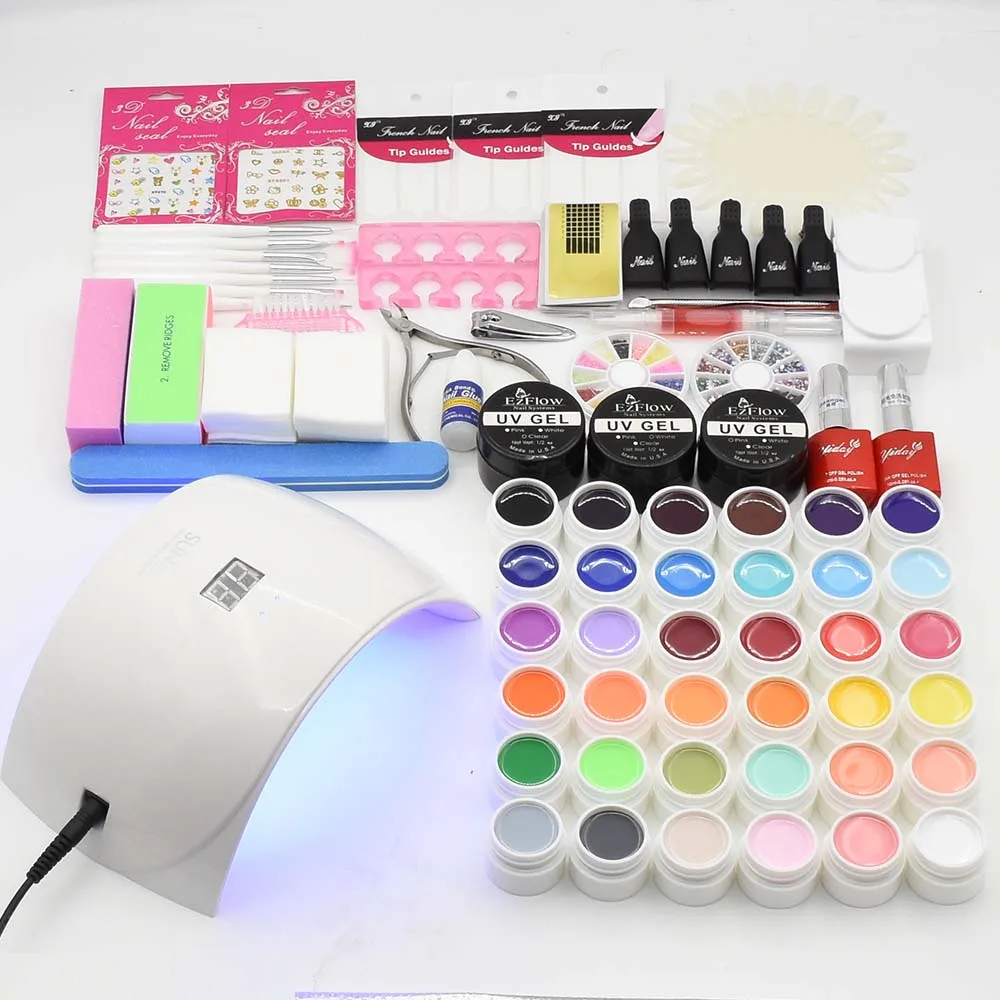 

36 Colors UV Gel polish Nail Manicure Set UV LED Lamp Nail Kit Manicure Tools Set Gel Varnish UV Gel Builder Nails Extension Kit