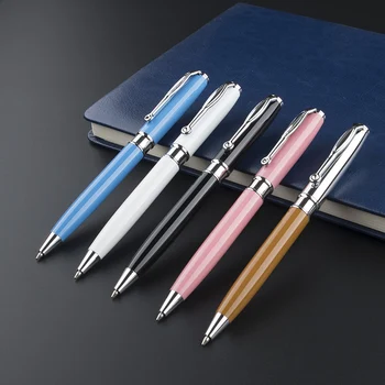 

Luxury Silver clip Rollerball Pens 0.7mm Pen refill Gift Pen Office Stationery for Student Metal Ballpoint Pen Gift box