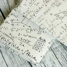 100*140 cm retro polster gedruckt methmatics baumwolle leinen meter DIY nähen heimtextilien vorhang baumwollgewebe