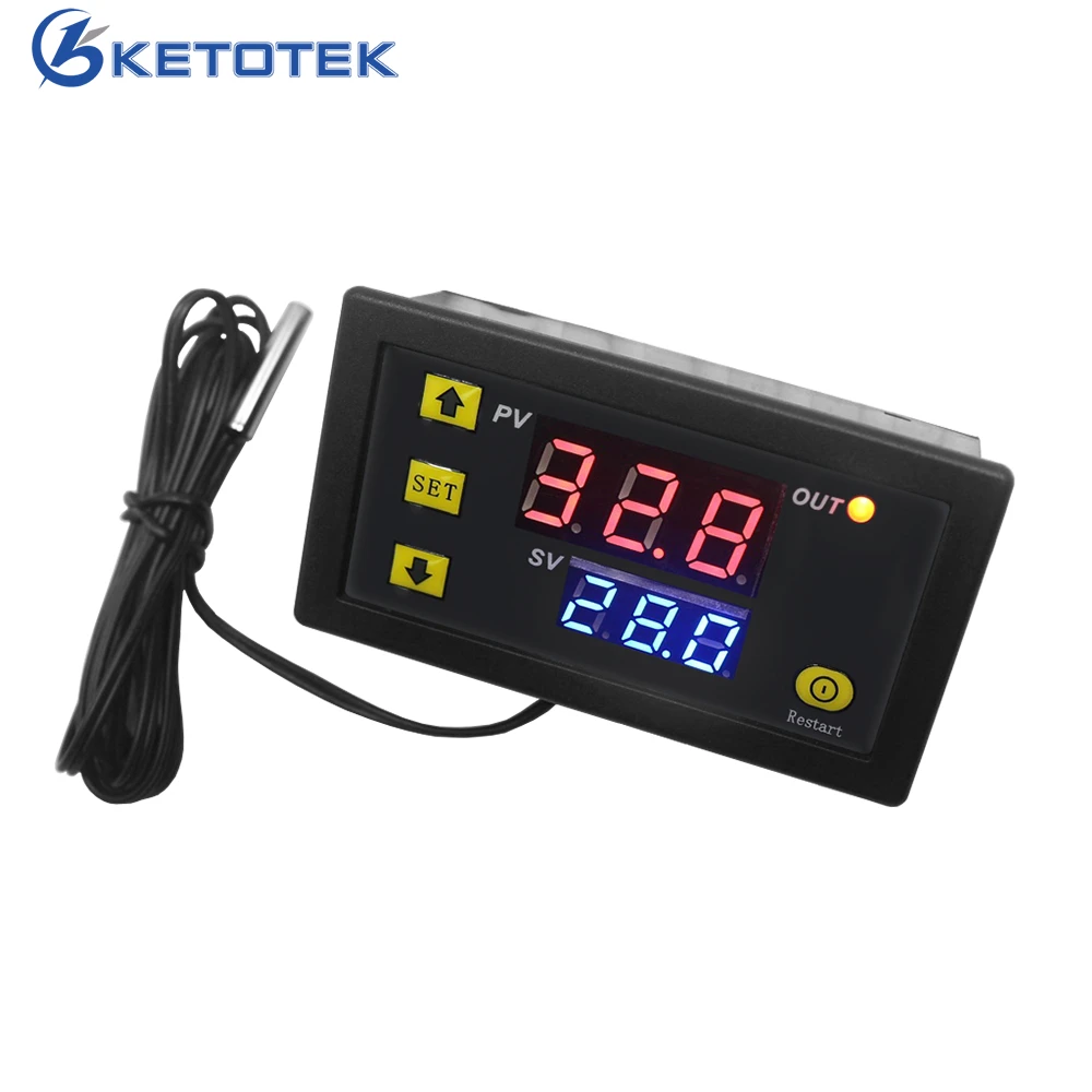 Relay Temperature Controller Digital LED AC 110V 220V DC 12V