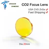 CO2 Laser USA CVD Focus Lens ZnSe Dia 20mm FL 38.1mm 50.8mm 63.5mm 76.2mm 101.6mm 127mm For CO2 Laser Engraving Cutting Machine ► Photo 2/5