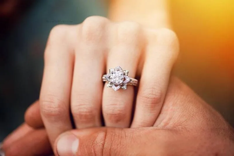 Choucong элегантная форма в виде цветка обещающее кольцо 925 пробы серебро AAAAA cz обручальное кольцо кольца для женщин Свадебные украшения
