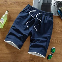 Мужские летние свободные повседневные шорты из хлопчатобуманой ткани "канифас" дышащие брюки до колена ретро Harajuku стиль шорты