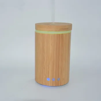 

Free shipping 160ml real bamboo ultrasonic aroma diffuser essential oil humidifier mist maker with led light