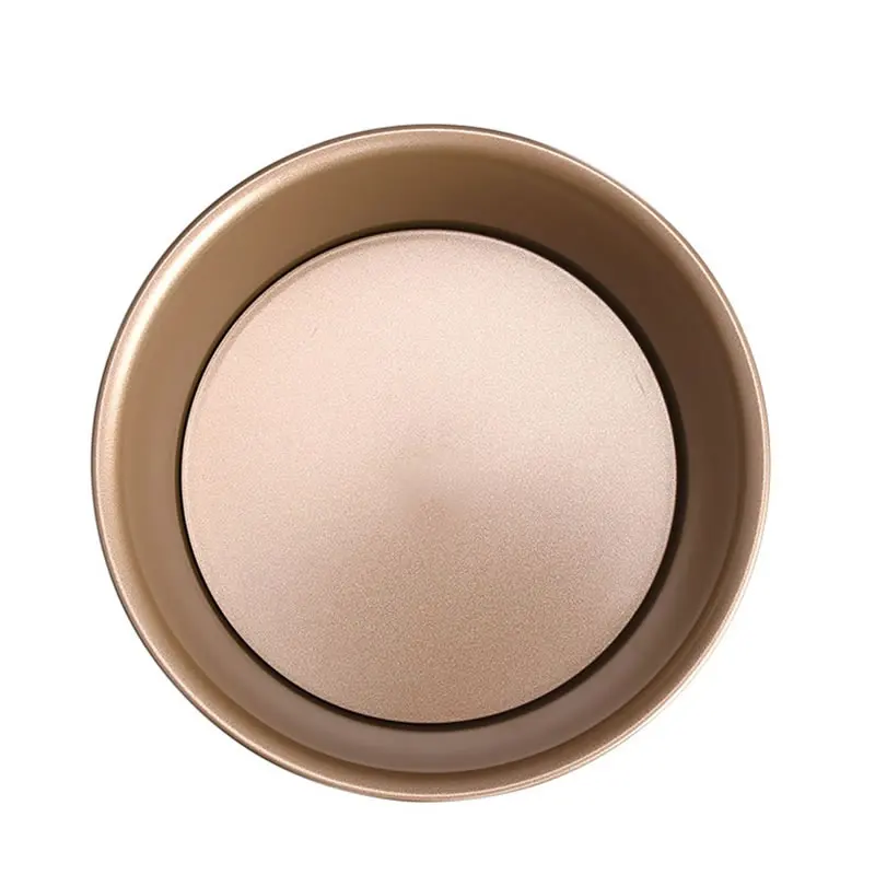 

6"Gold Cake Pan Round Cheesecake Pan with Removable Bottom Carbon Steel breadBakeware Nonstick baking pan Tray