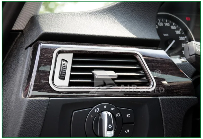Airspeed AluminiumAlloy Interior Central Air Conditioner Outlet Frame Sticker for BMW E90 E92 E93 2005-2012 3 Series Accessories (19)