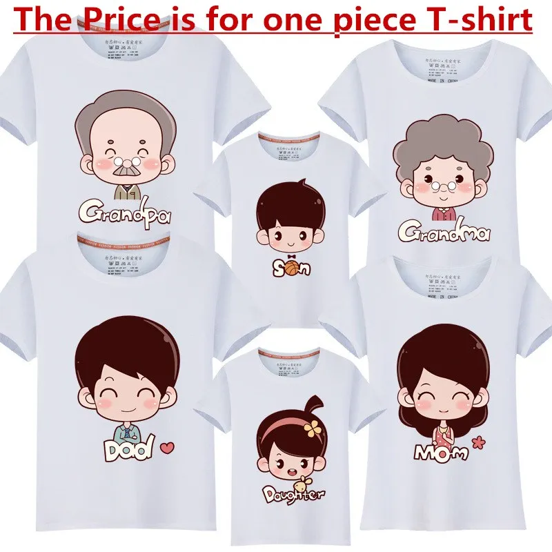 Семейные одинаковые футболки для мамы и ребенка; летняя одежда для мамы и ребенка; одежда для мамы и дочки; одежда для всей семьи; одежда с короткими рукавами - Цвет: White