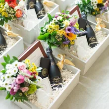 Cocostyles индивидуальный дизайн пустой элегантный белый лаковый деревянный ящик с ручкой для свадебной вечеринки события украшения дома