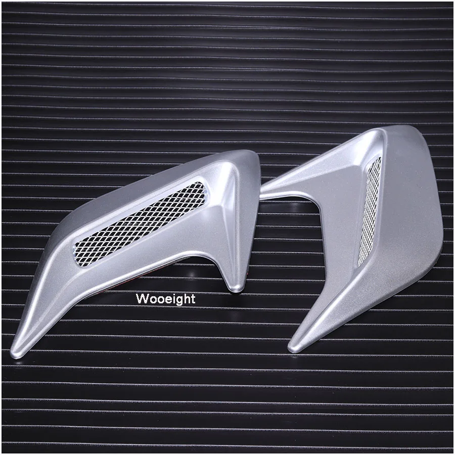 Car Styling 2Pcs Chrome Car Side Air Vent Fender Cover Hole Intake Duct Flow Grille Decoration Sticker (3)