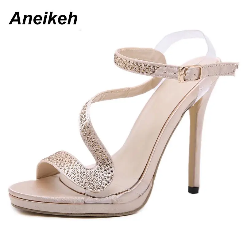 Aneikeh/Пикантные женские туфли-лодочки Летние сандалии на высоком ...