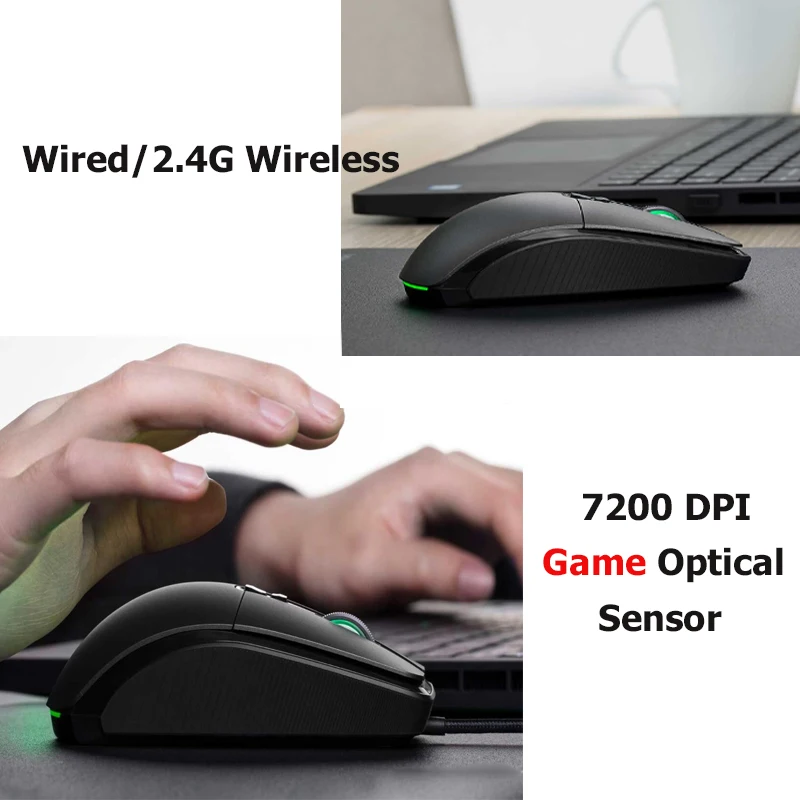 Оригинальная Беспроводная игровая мышь Xiaomi USB 2 4 ГГц 7200 точек/дюйм RGB подсветка