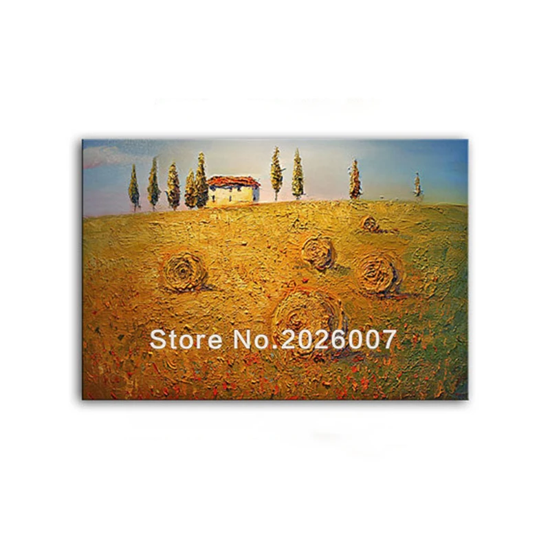 

Hand Painted Oil Painting On Canvas For Tuscany Landscape Abstract Art Thick Palette Knife Painting Living Room Wall