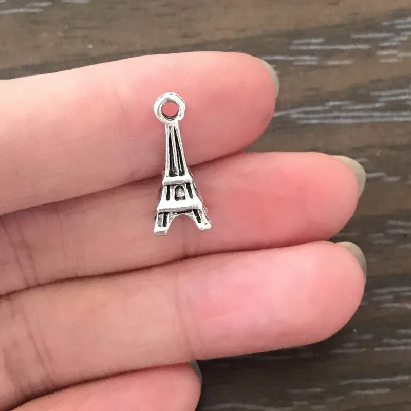 

20PCS DIY Jewelry Making Eiffel Tower Key Charms Zinc Alloy Pendant Charm for Bracelets Necklaces Earrings Bookmarks