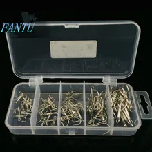 FANTU белый Никель комплект тройной крючок с высоким содержанием углерода Сталь колючие рыболовные Крючки#2/#4/#6/#8/#10 тройной крючок 50 шт./компл. рыболовные снасти