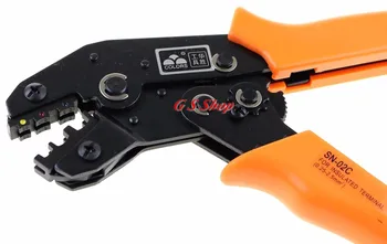 

SN-02C RATCHET CRIMPING TOOL PLIER FOR INSULATED TERMINALS - BULLETS BUTT RING CRIMP