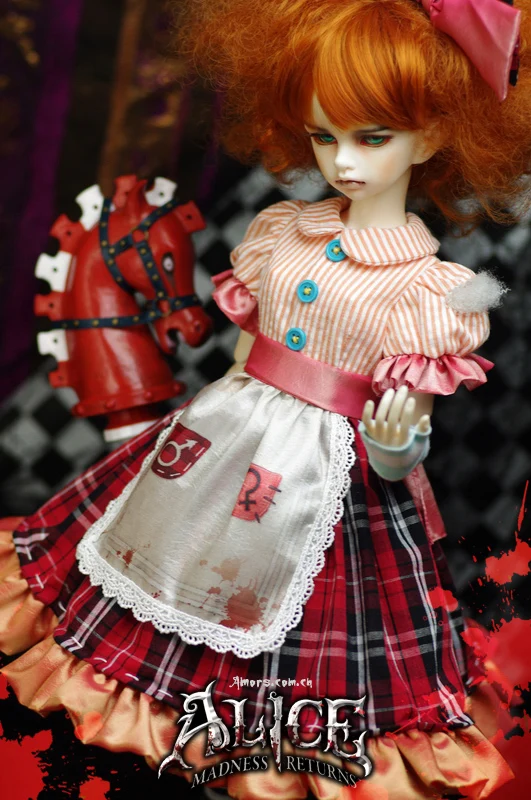 Estartek под заказ 1/3 1/4 Аниме Косплей черная Алиса Madness Return набор для BJD SD10 MSD YOSD куклы DIY